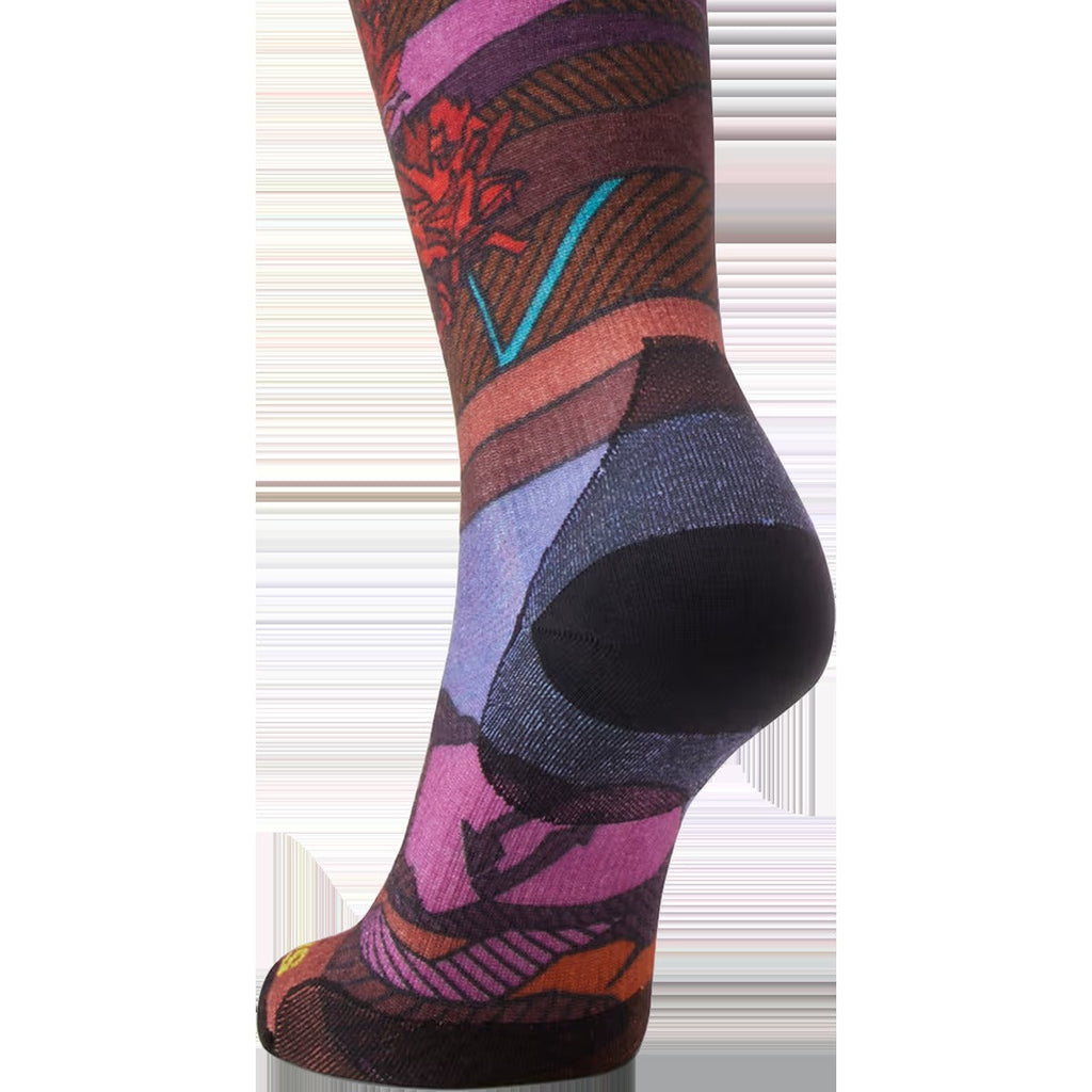 Women's Ski Floral Field Print Over The Calf Socks