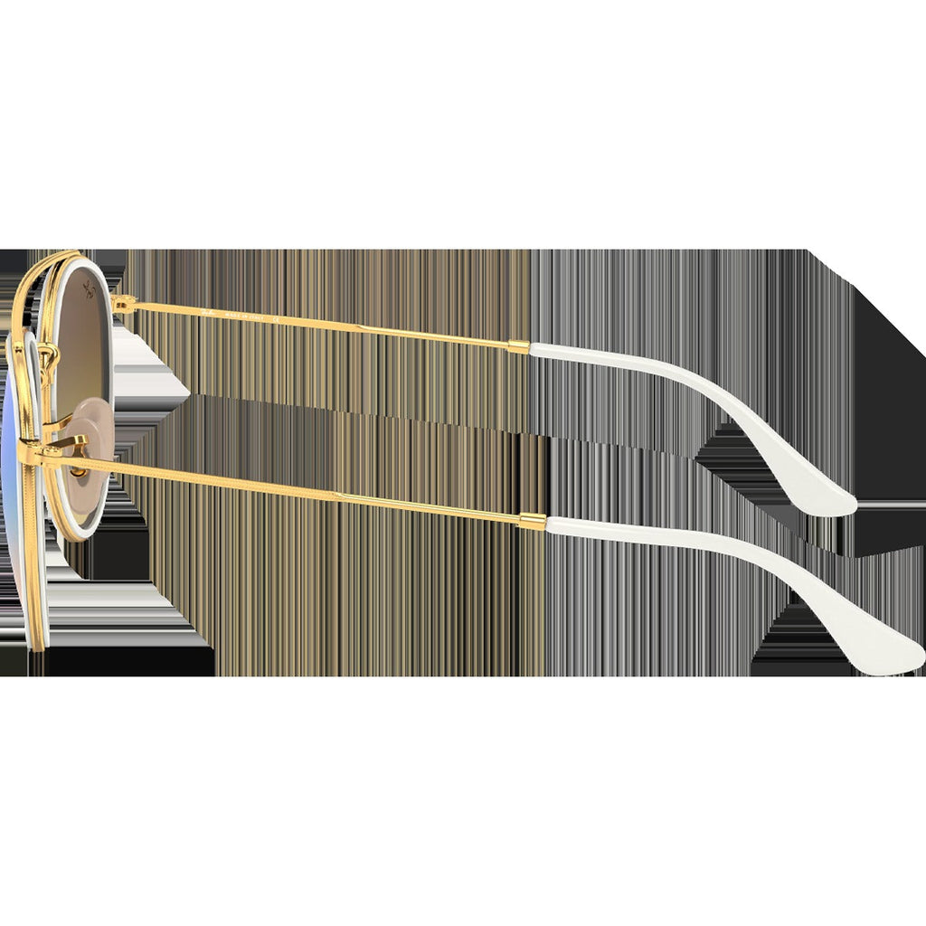 Round Double Bridge - Polished Gold/Blue Flash