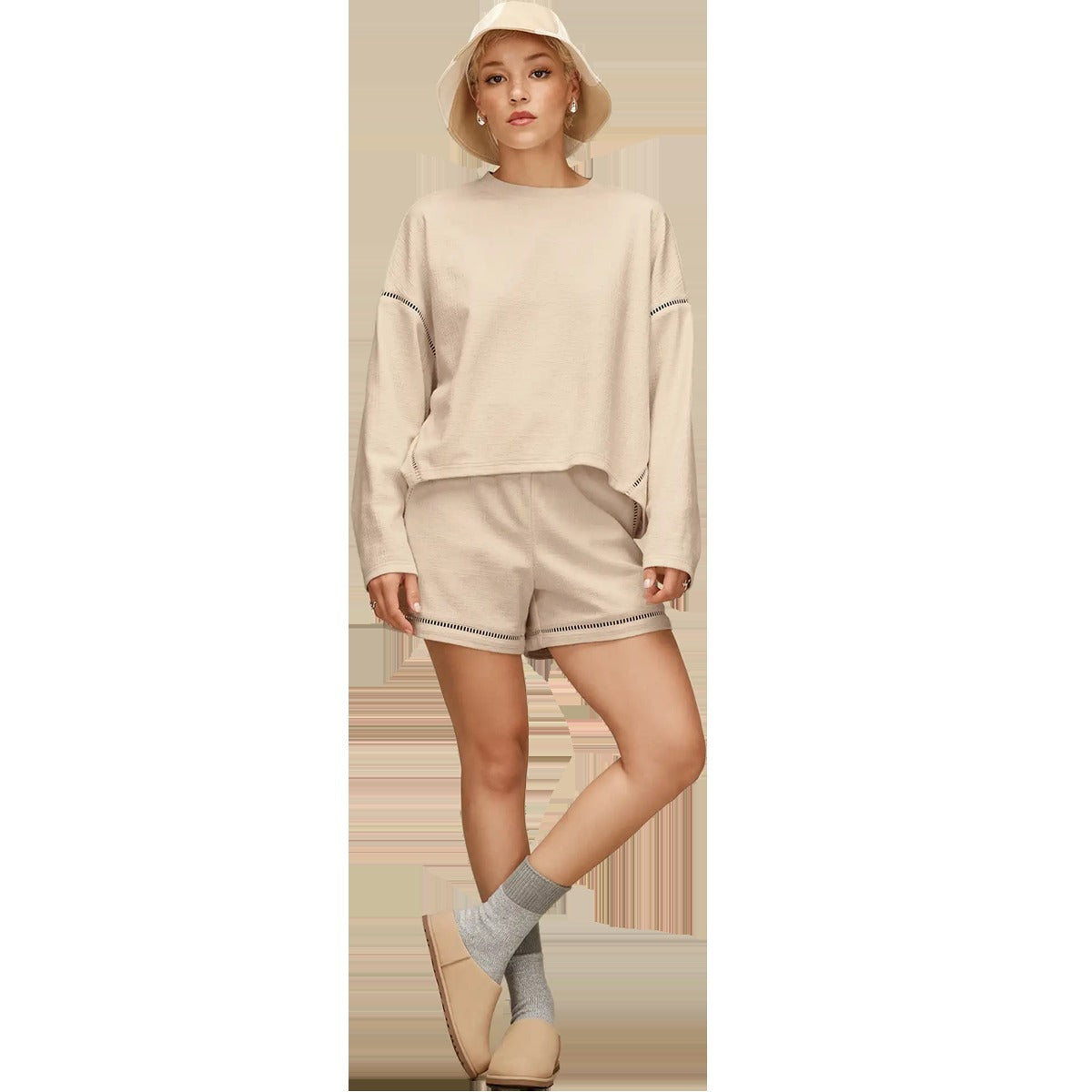Women's Rib Knit Slouchy Quarter