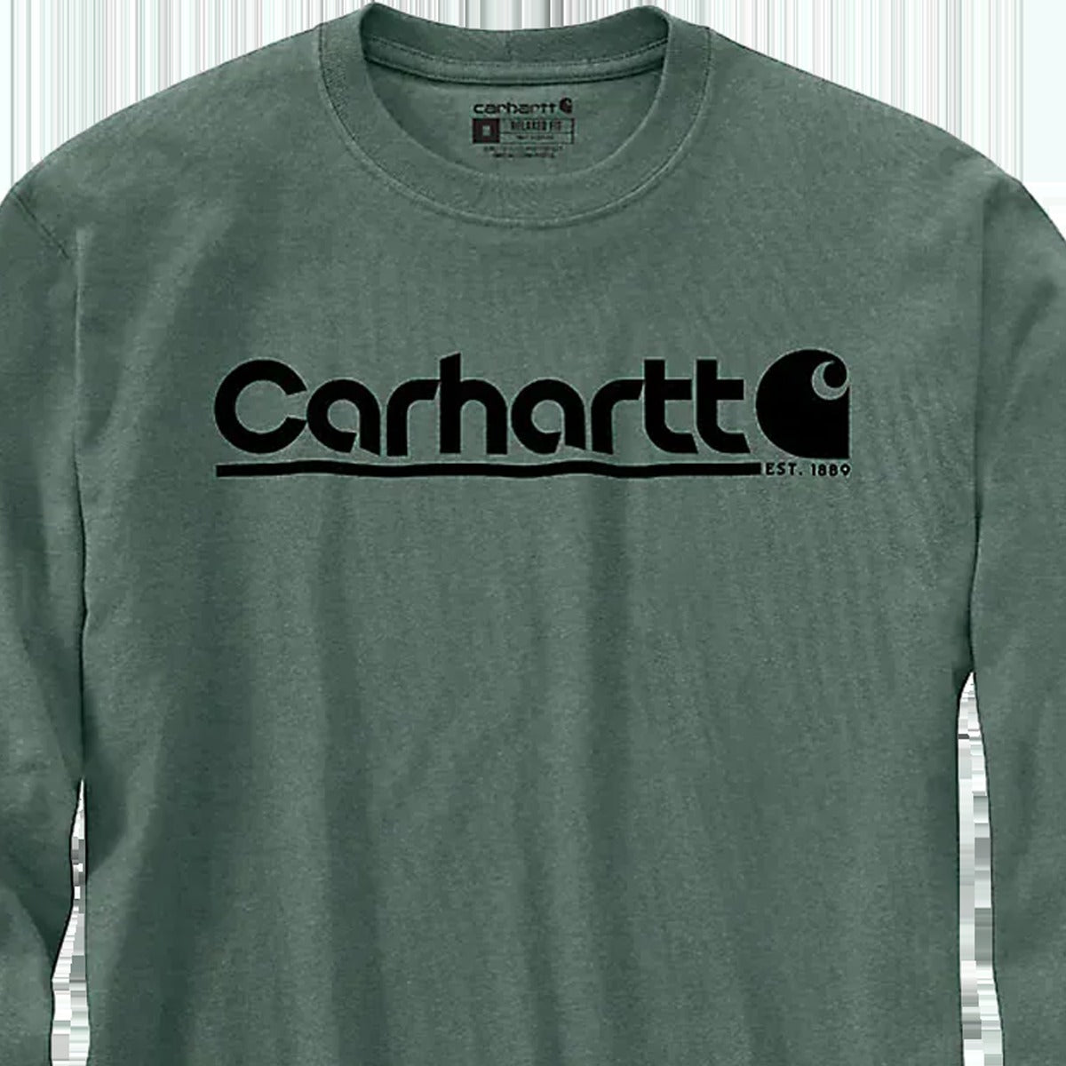 Men's Relaxed Fit Heavyweight Long-Sleeve Logo Graphic T-Shirt