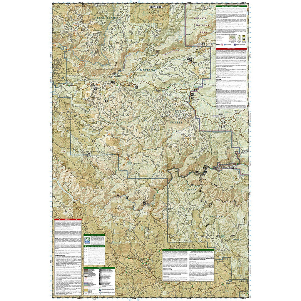 Merced and Tuolumne Rivers Map: Stanislaus National Forest