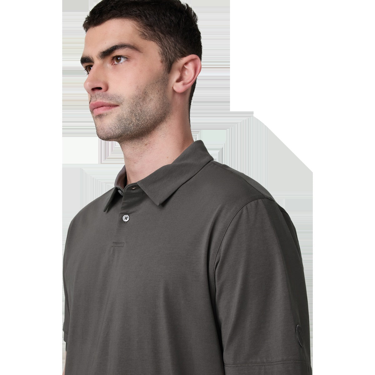 Men's Short Sleeve Feather Polo