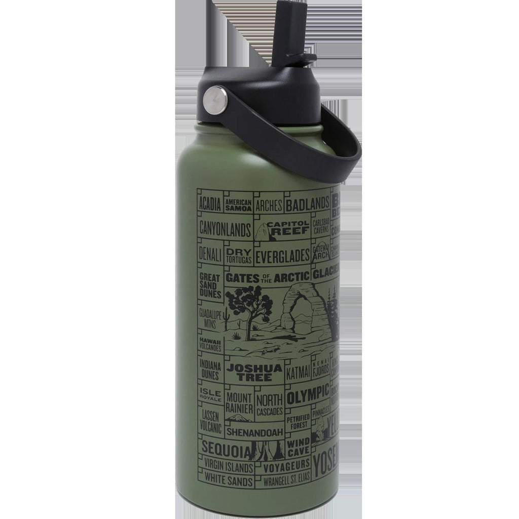 National Parks of the USA Checklist 32 oz Insulated Water Bottle