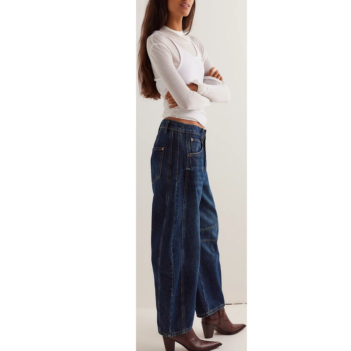 Women's Good Luck Mid Rise Barrel Jeans