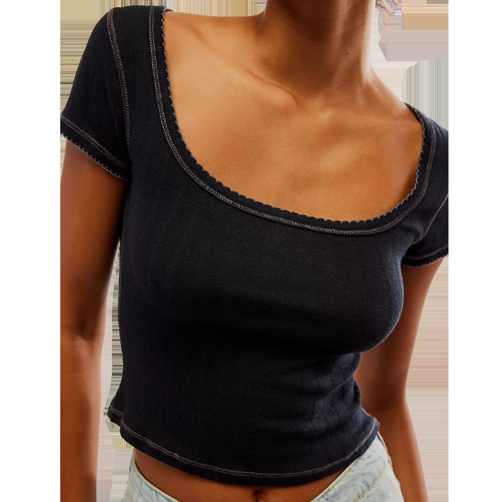 Women's End Gam Pointelle Baby Tee