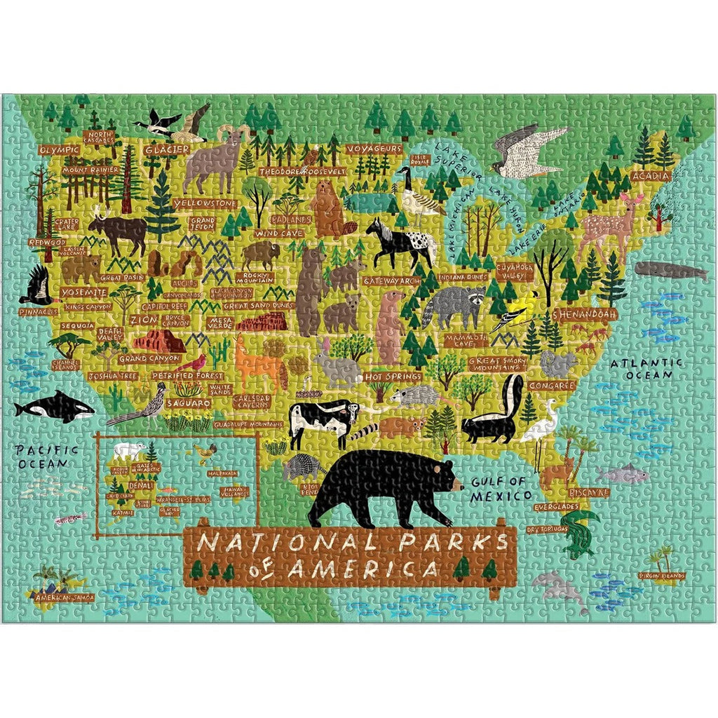 Galison National Parks of America 1000 Piece Puzzle