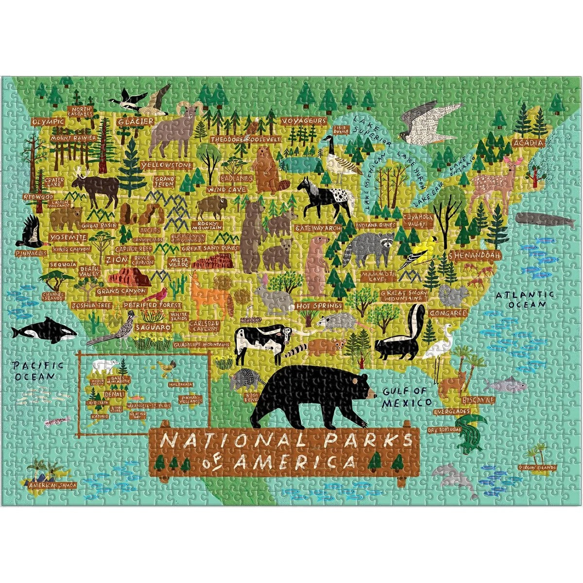 Galison National Parks of America 1000 Piece Puzzle
