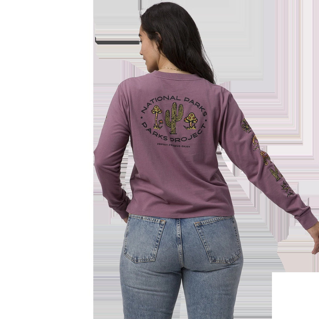 Women's 90s Doodle Parks Boxy Long Sleeve Tee