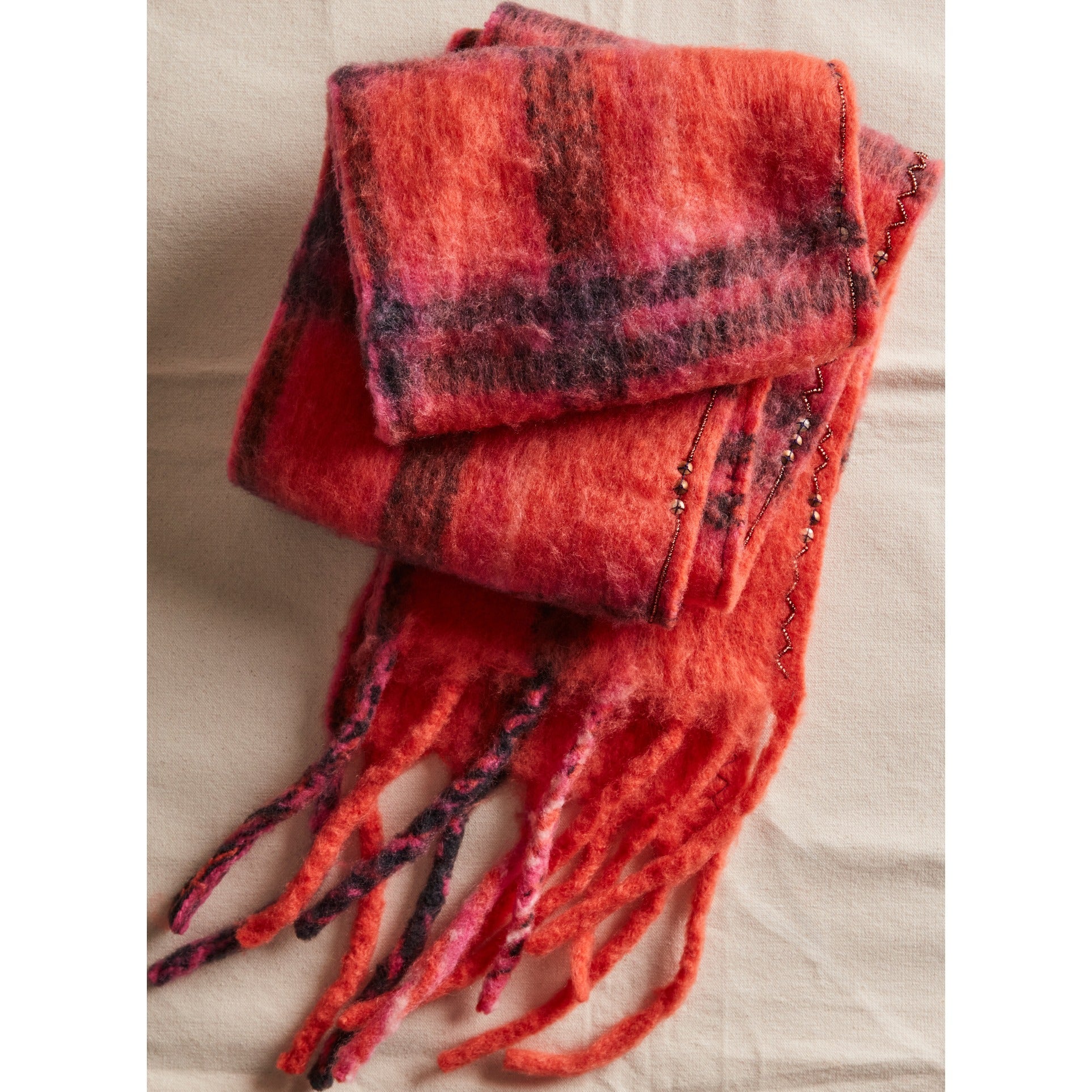 Women's Highland Plaid Skinny Scarf