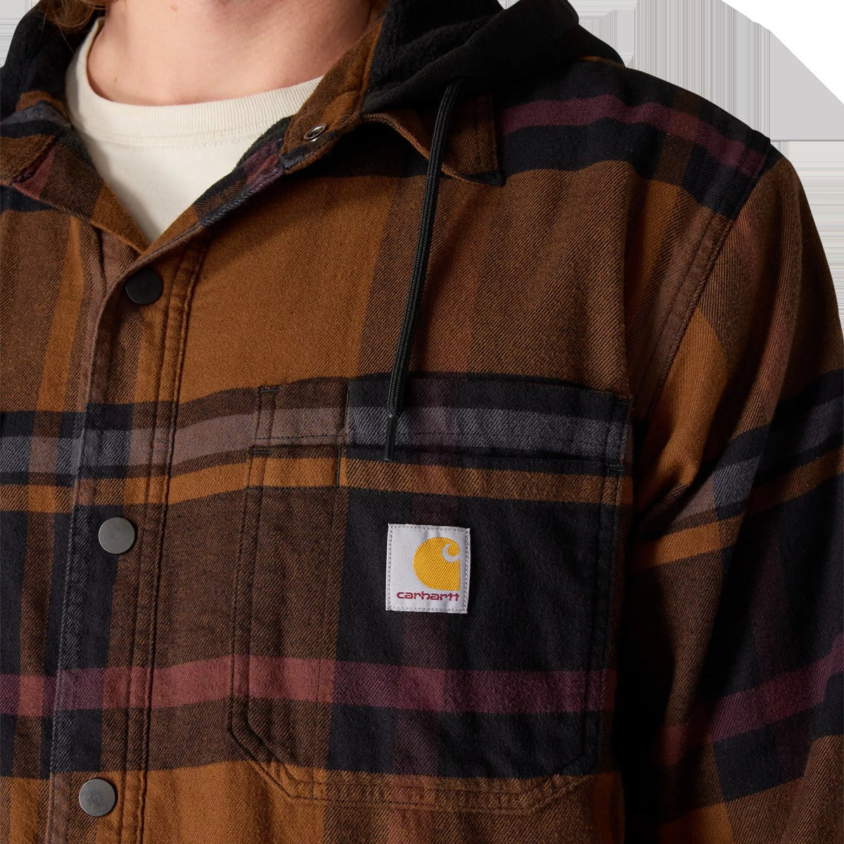 Carhartt Men's Relaxed Fit Flannel Fleece-Lined Shirt Jacket