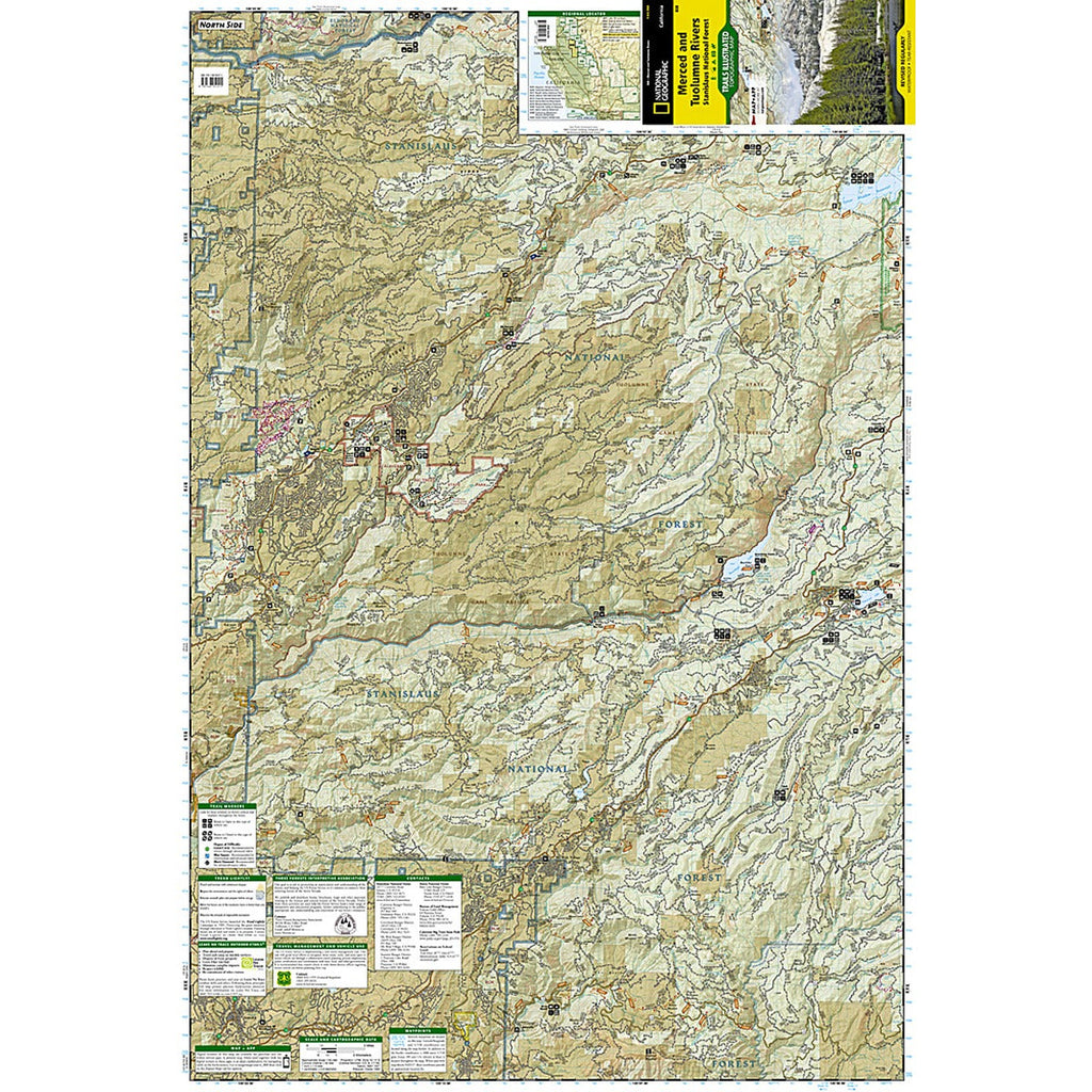 Merced and Tuolumne Rivers Map: Stanislaus National Forest