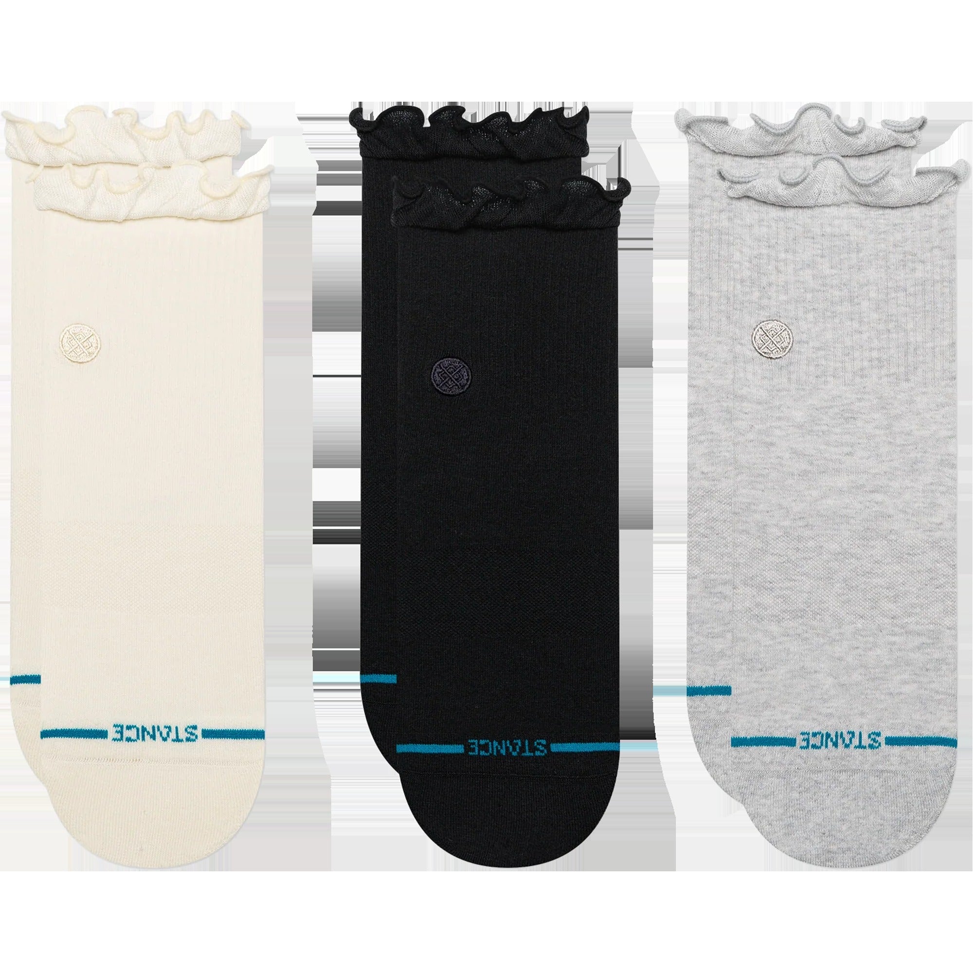 Women's Ruffle Icon Quarter 3-pack