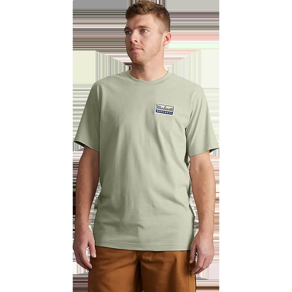 Men's Leightweight Short Sleeve Script Patch T-Shirt