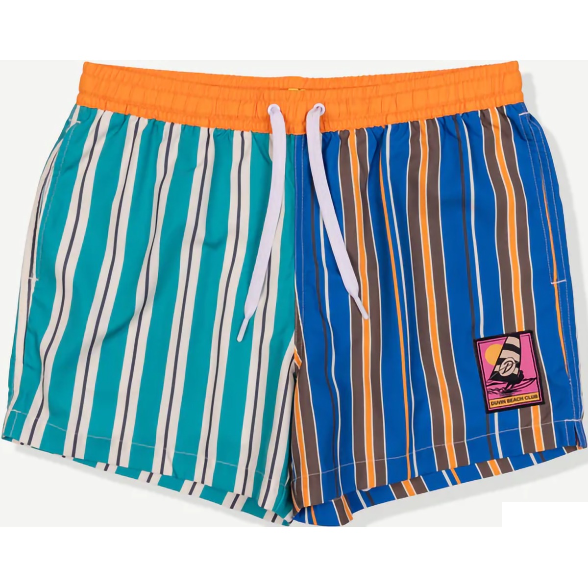 Men's Double Stripes Split Swim Short