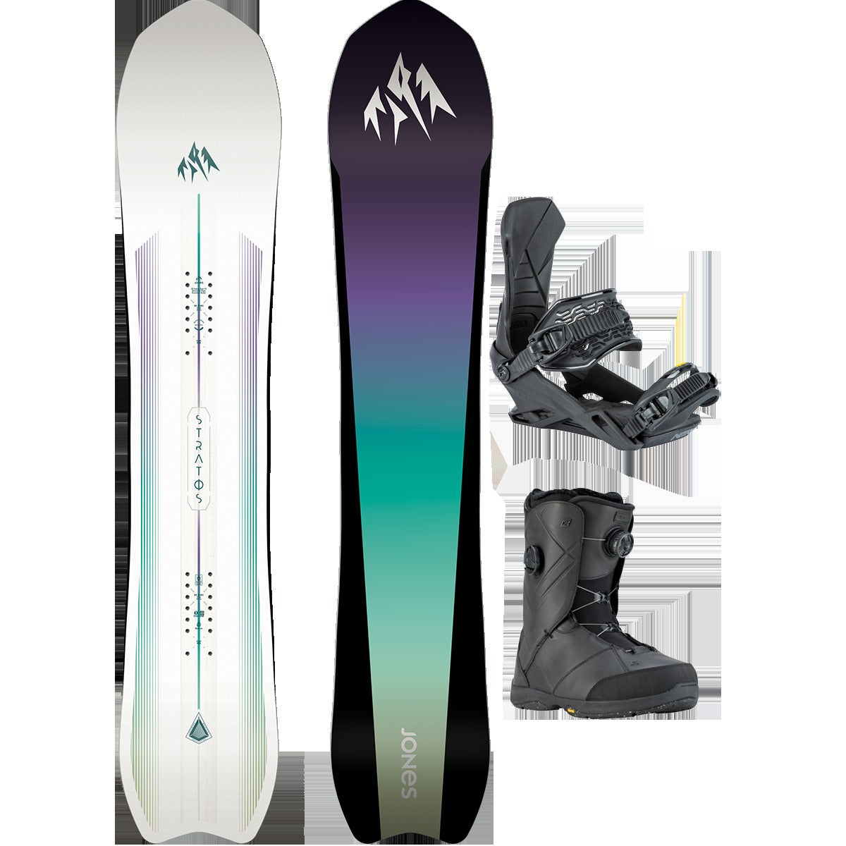 Jones Snowboards Women's Stratos Demo Snowboard Package