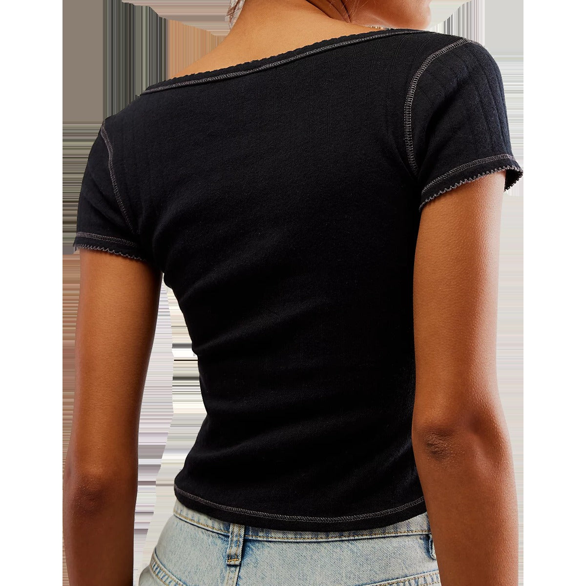 Women's End Gam Pointelle Baby Tee