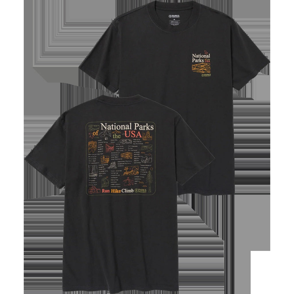 National Park Outline Checklist Tee