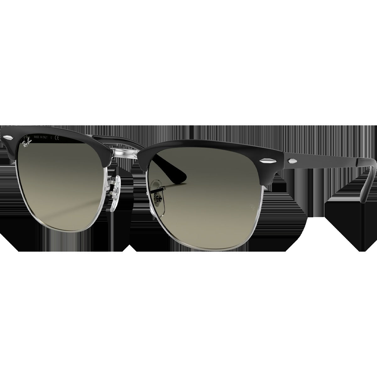 Clubmaster Metal - Polished Black Silver/Grey Gradient