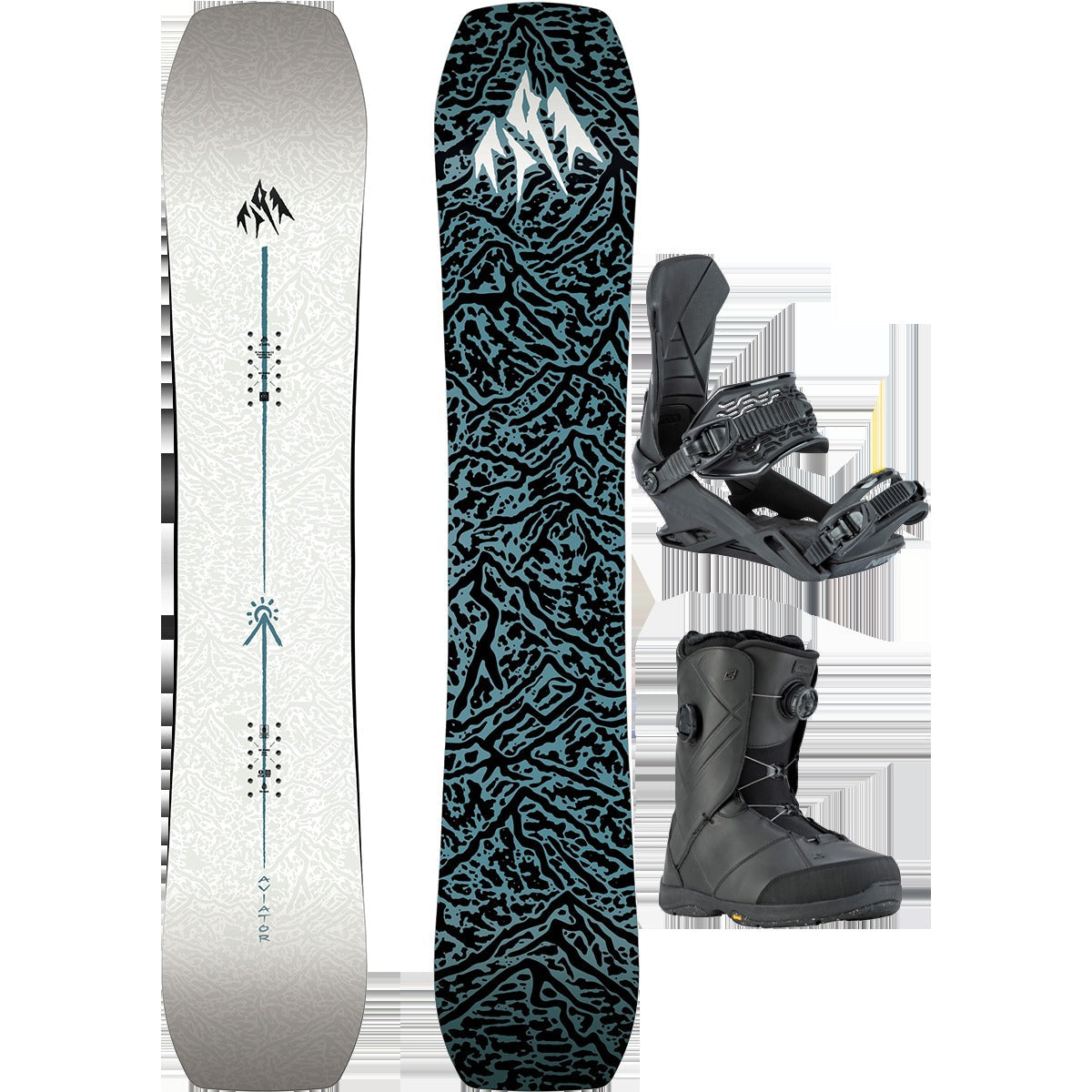 Jones Snowboards Aviator 2.0 Demo Snowboard Package