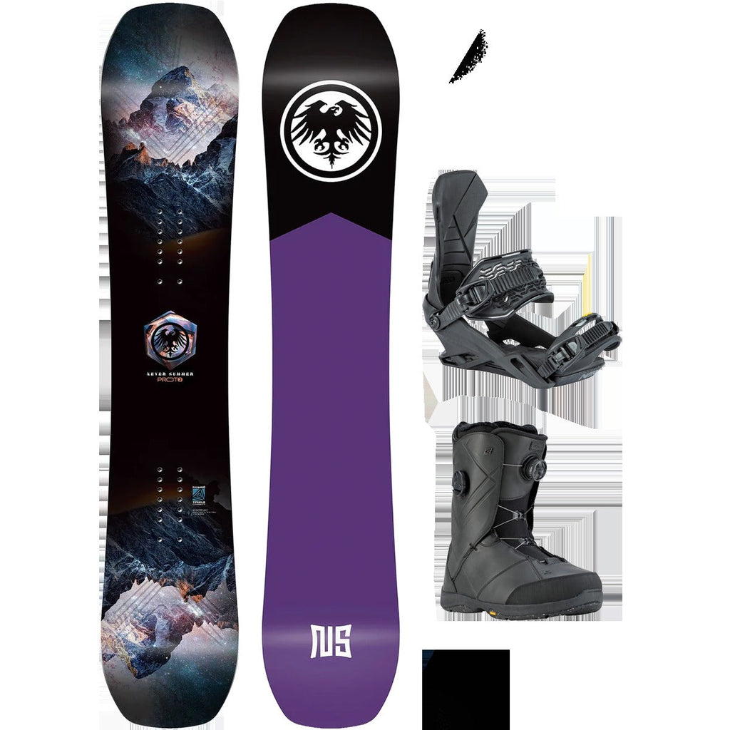 Never Summer Women's Proto Type 3 Demo Snowboard Package