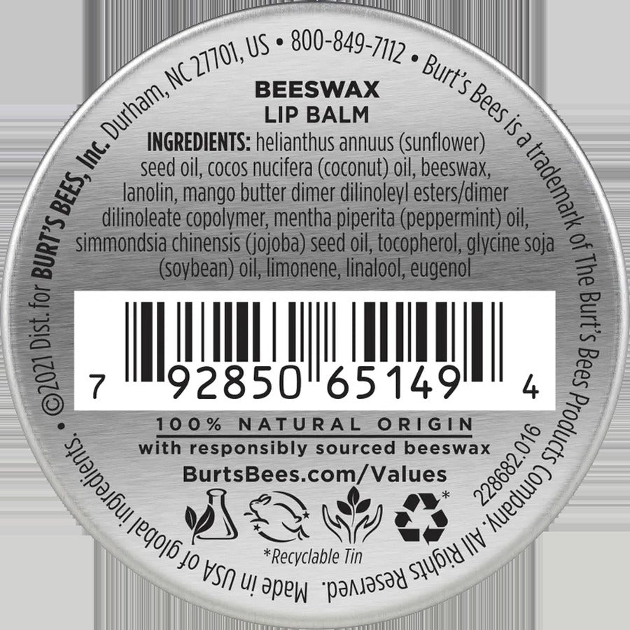 Beeswax Moisturizing Lip Balm Tin 0.3 oz
