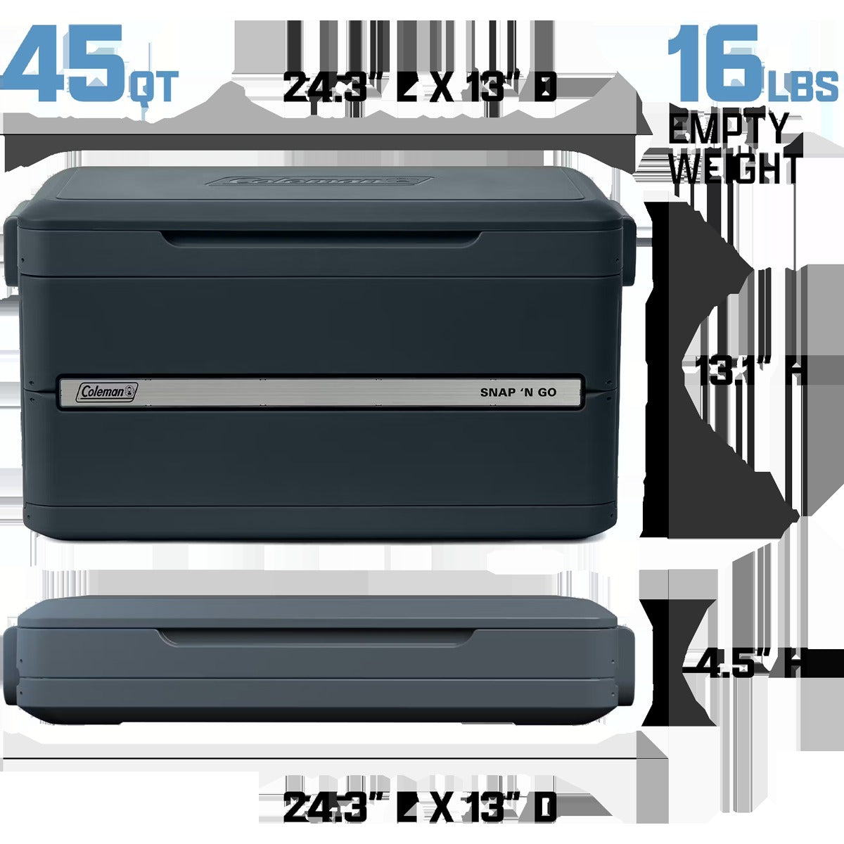 Snap 'N Go 45-Quart Collapsible Hard Cooler
