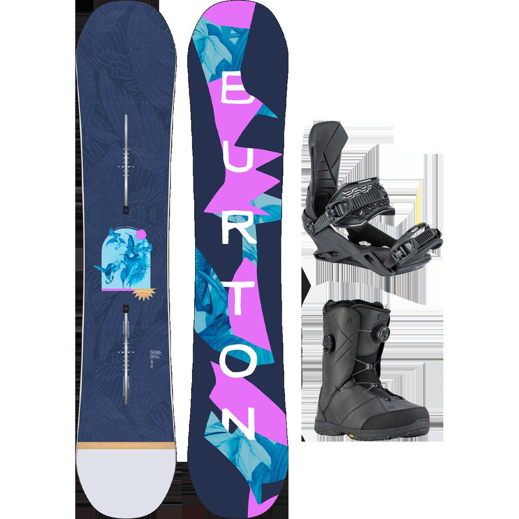 Burton Women's Yeasayer Camber Demo Snowboard Package