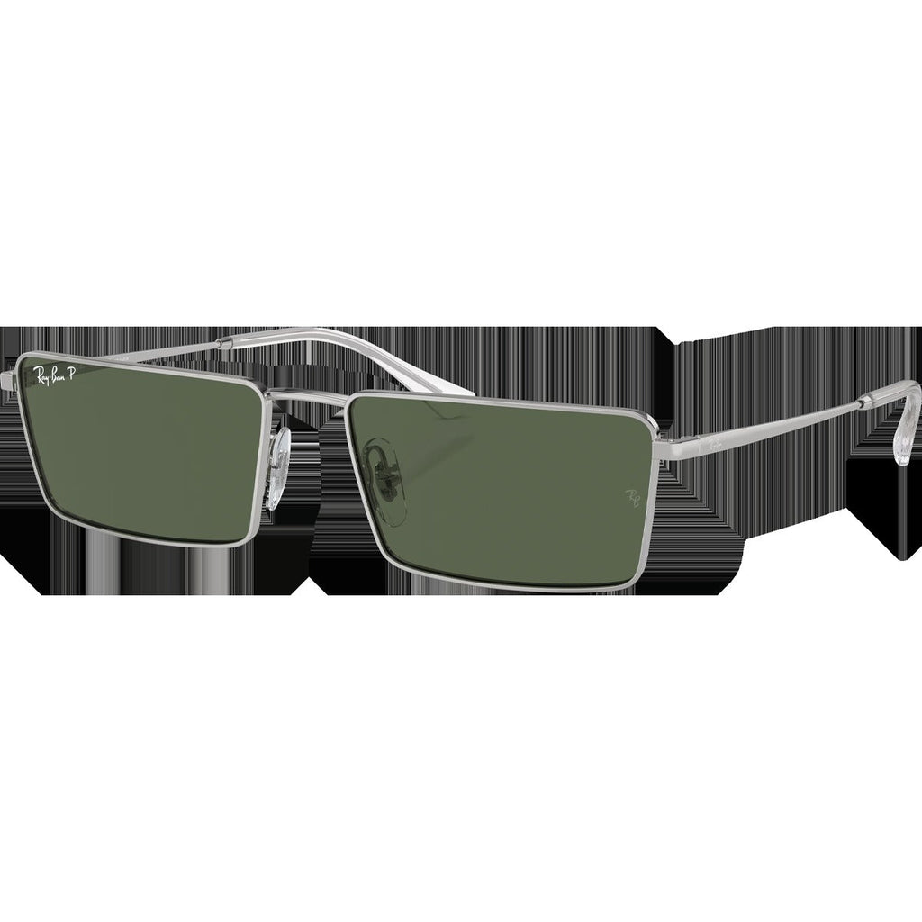 Emy Bio-Based - Polished Silver/Dark Green