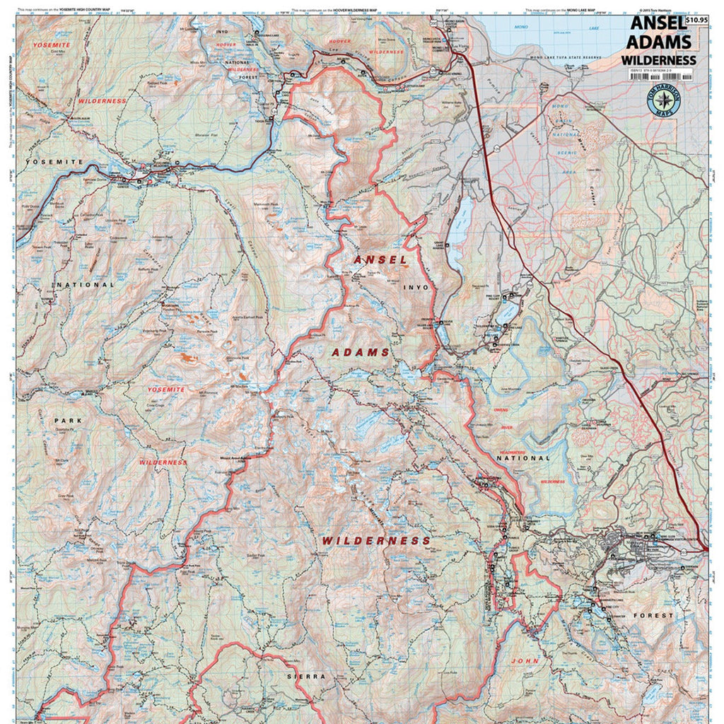 Ansel Adams Wilderness Map
