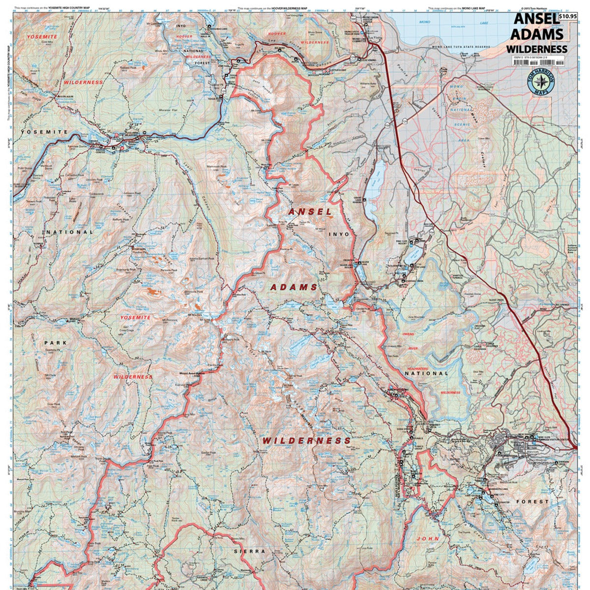 Ansel Adams Wilderness Map