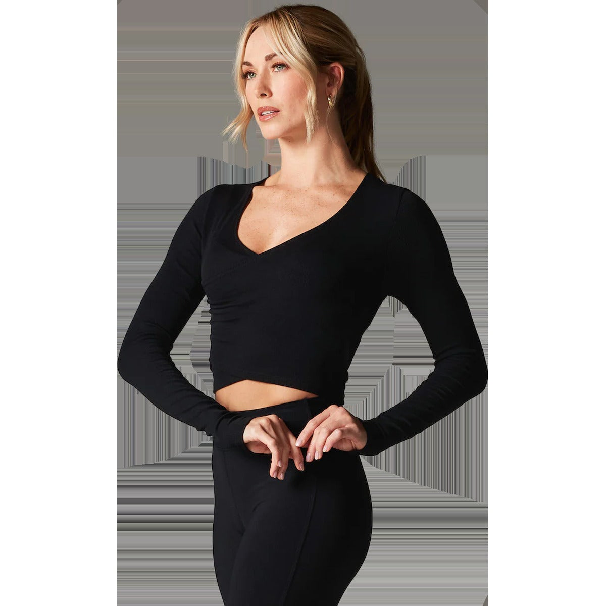 Women's Criss Cross Long Sleeve Top
