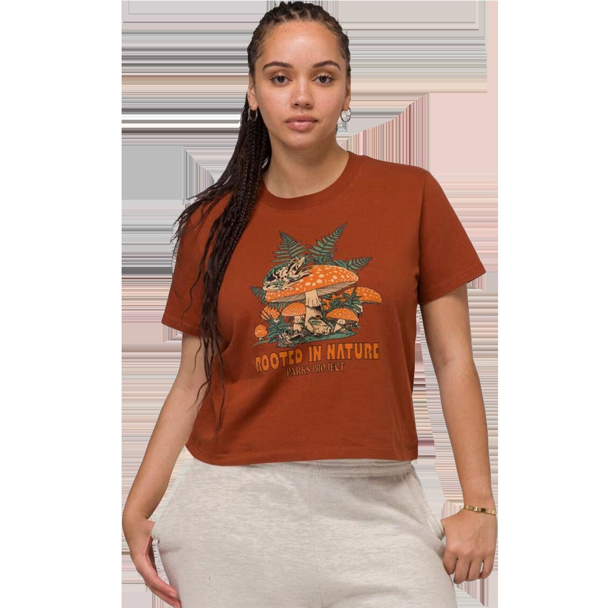 Women's Rooted in Nature Ferns Boxy Tee