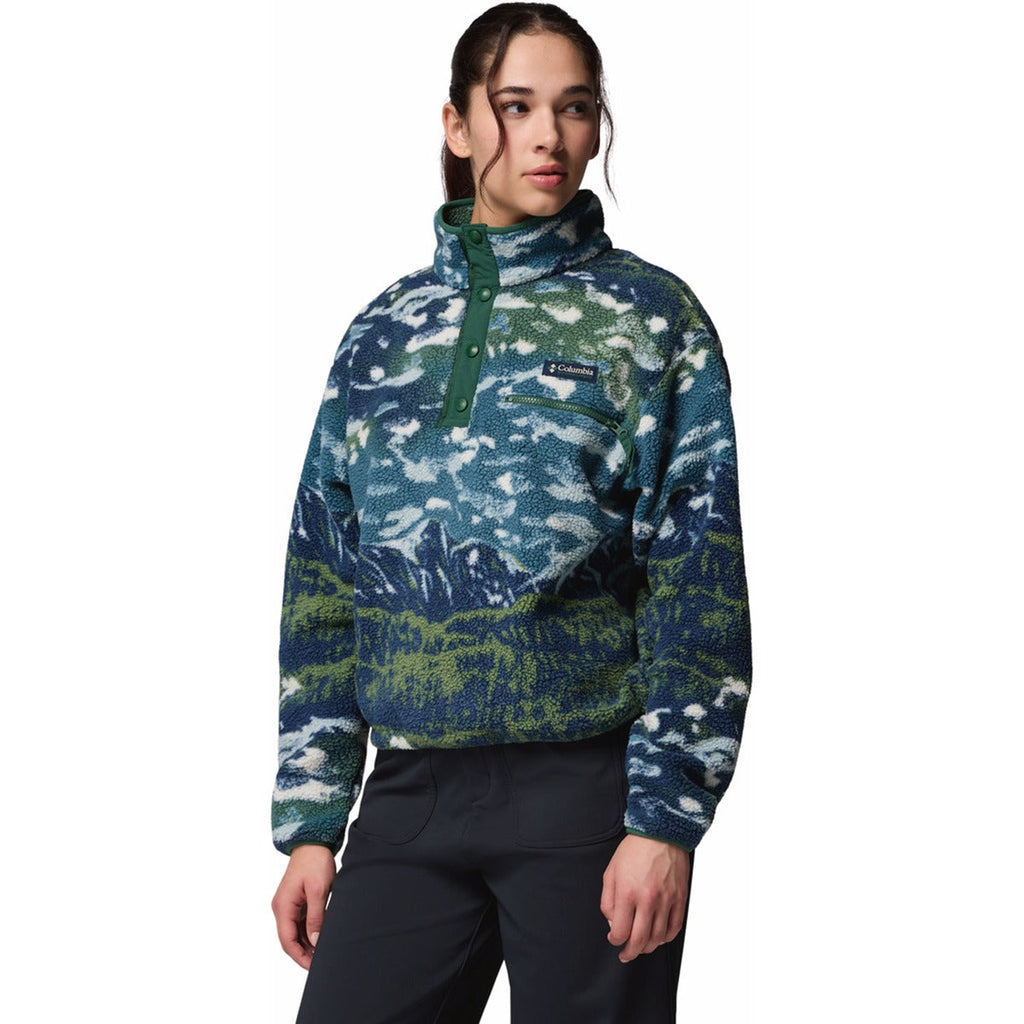 Women's Helvetia II Printed Crop 1/2 Snap Pullover