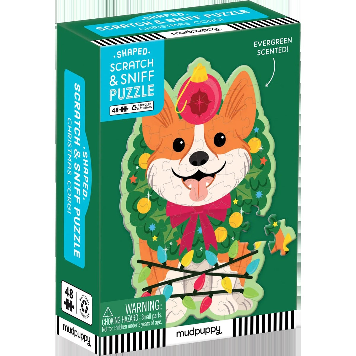 Christmas Corgi 48 Piece Scratch & Sniff Puzzle