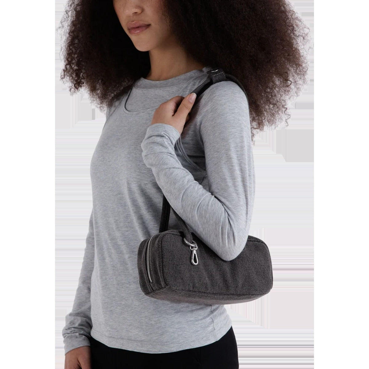 Small Denim Bowler Bag