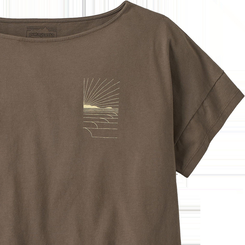 Women's Waves Rolling Relaxed Drop-Sleeve Organic Shirt