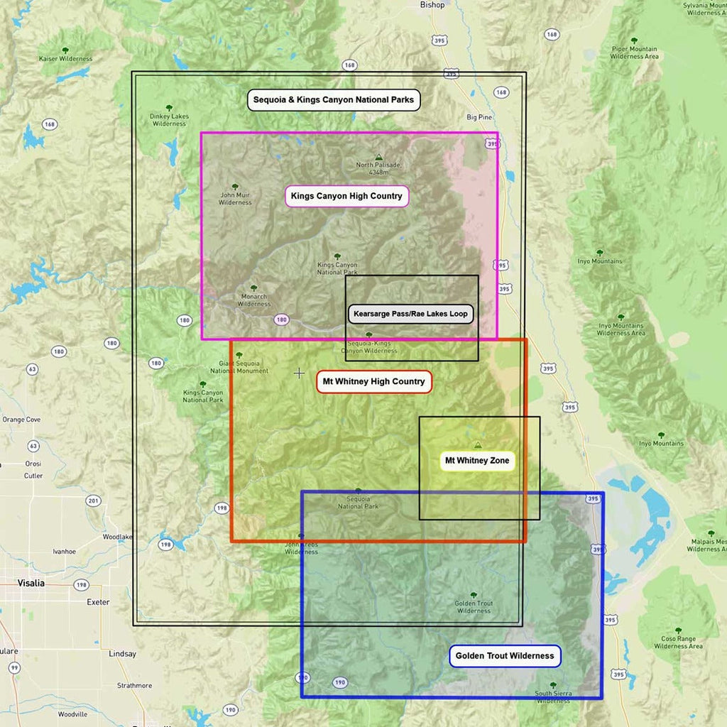 Sequoia - Kings Canyon High Country Map