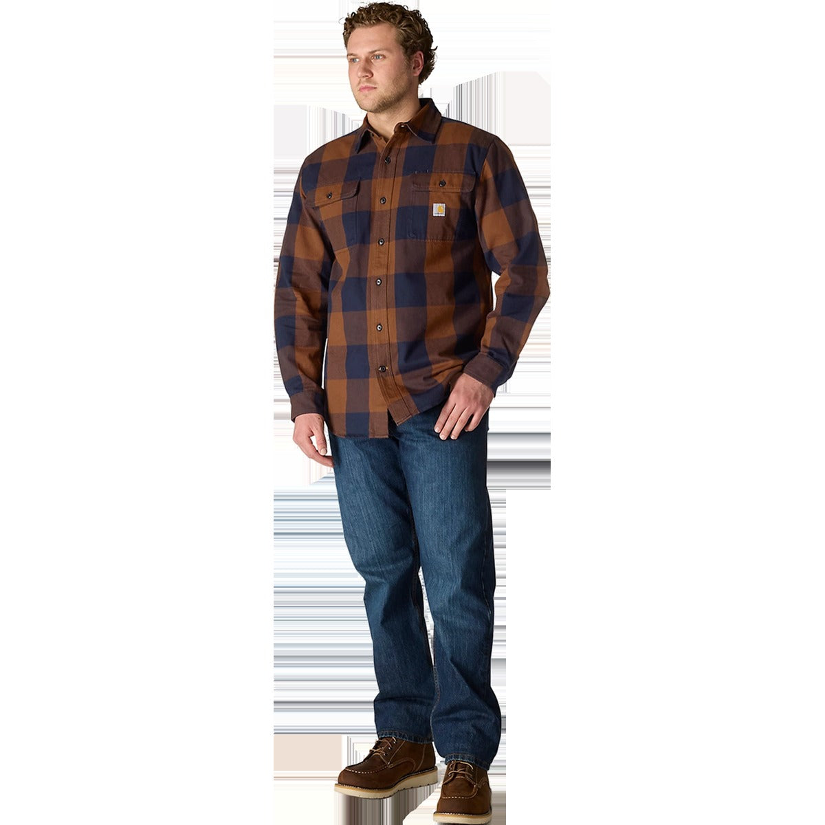 Men's Heavyweight Flannel Long Sleeve Plaid Shirt