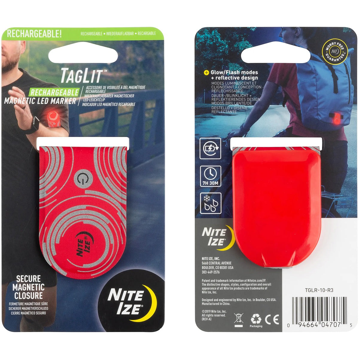 Rechargeable Magnetic LED Marker Red