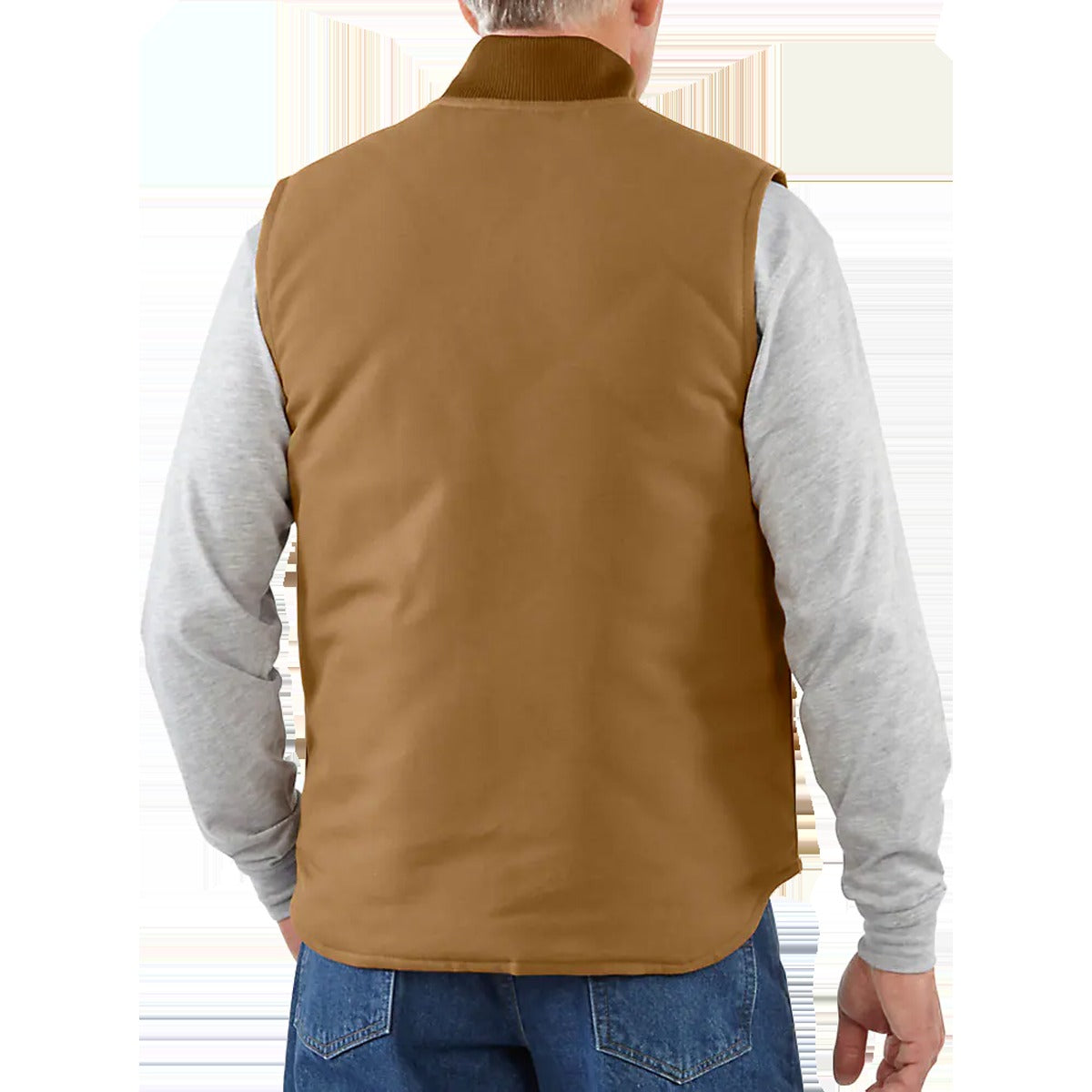 Men's Relaxed Fit Firm Duck Insulated Rib Collar Vest