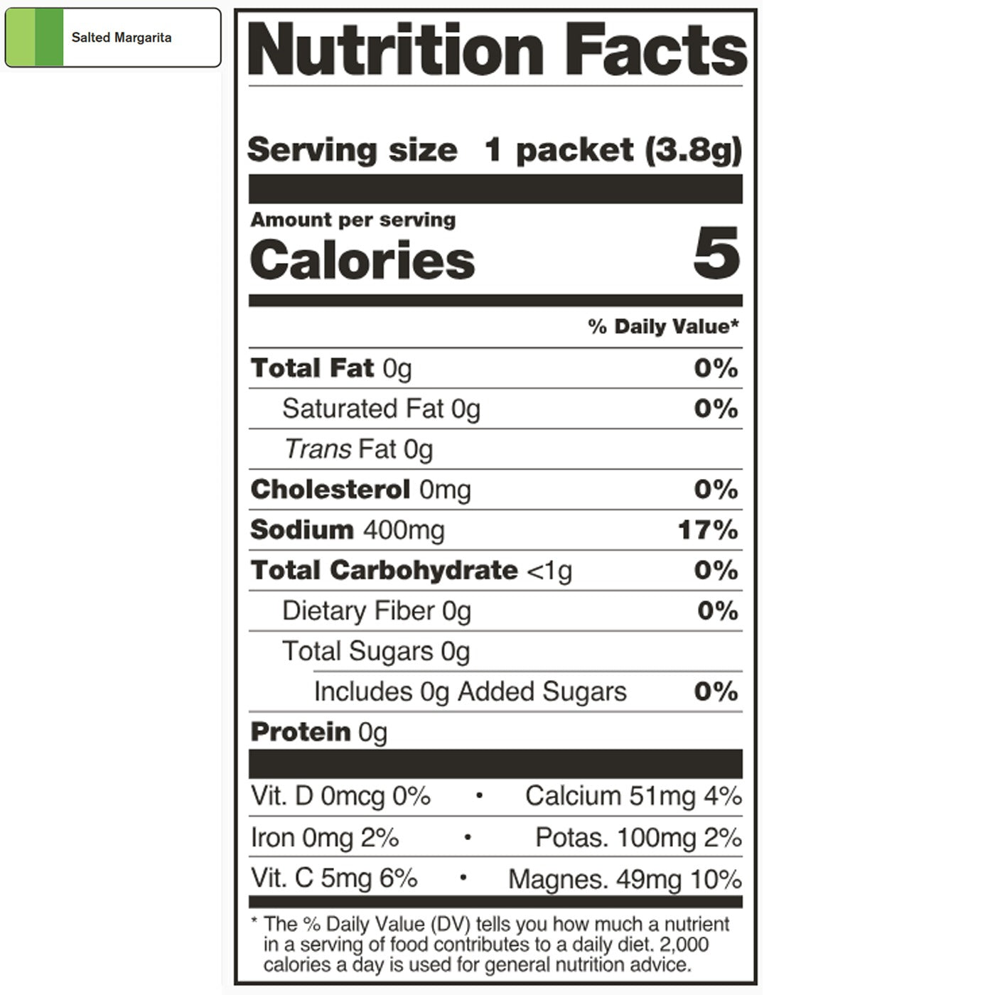 Unsweetened Hydration Sport Drink Mix (Single Serving)