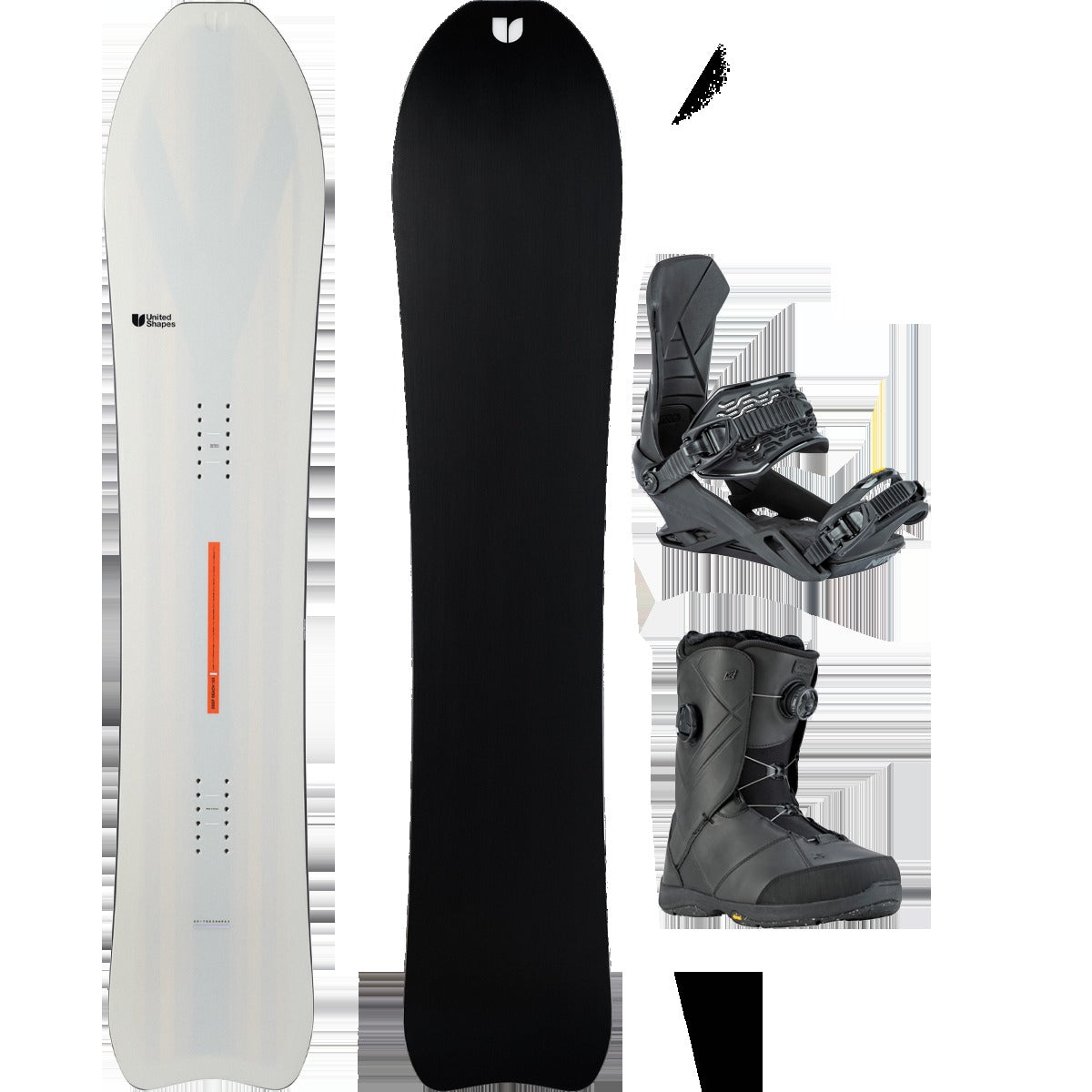 United Shapes Deep Reach Demo Snowboard Package