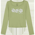 Youth Tri Hibiscus Long Sleeve Tee