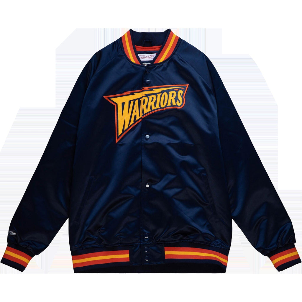 Men's Warriors Lightweight Satin Vintage Logo Jacket