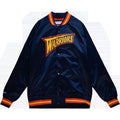 Men's Warriors Lightweight Satin Vintage Logo Jacket