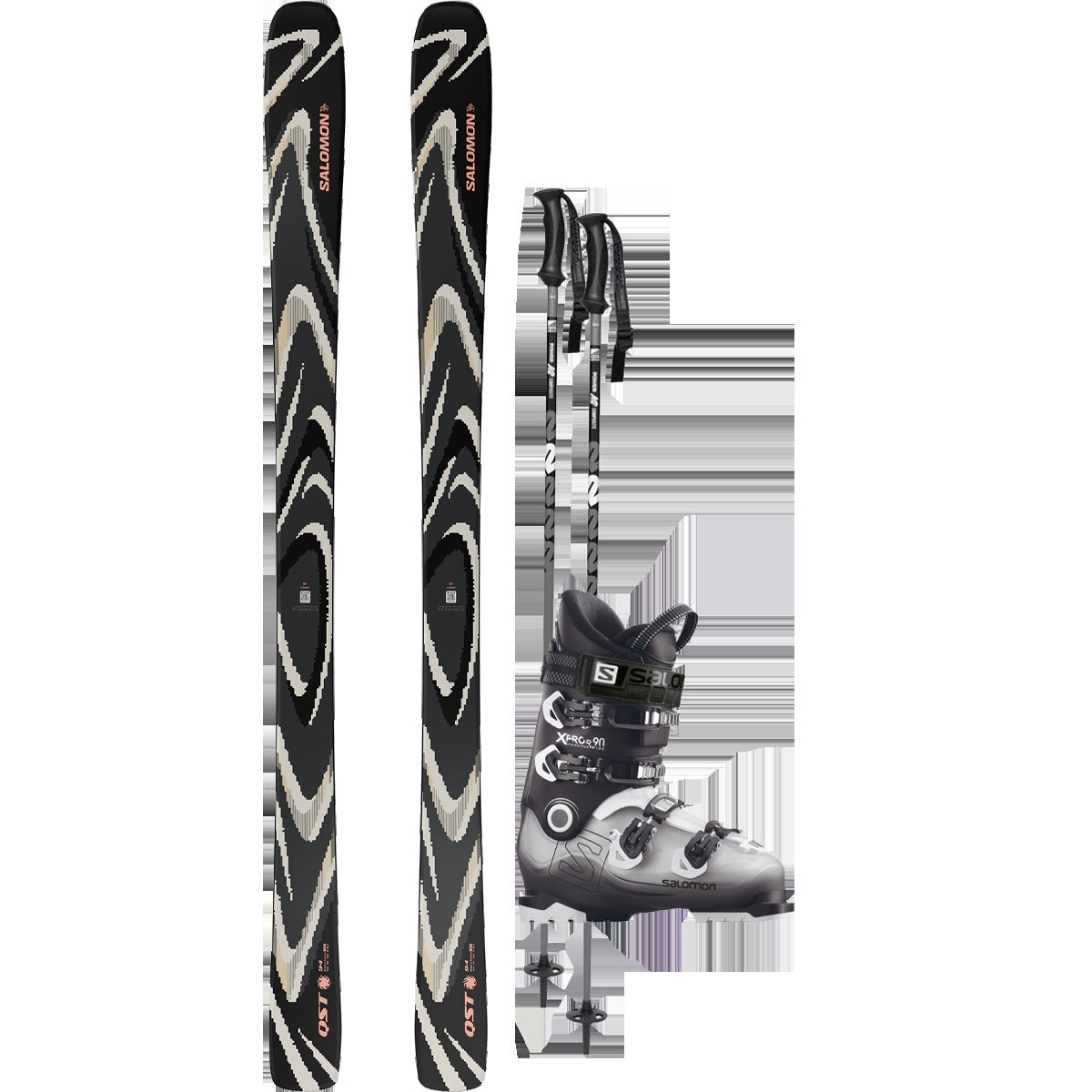 Salomon QST 94 Black Demo Ski Package