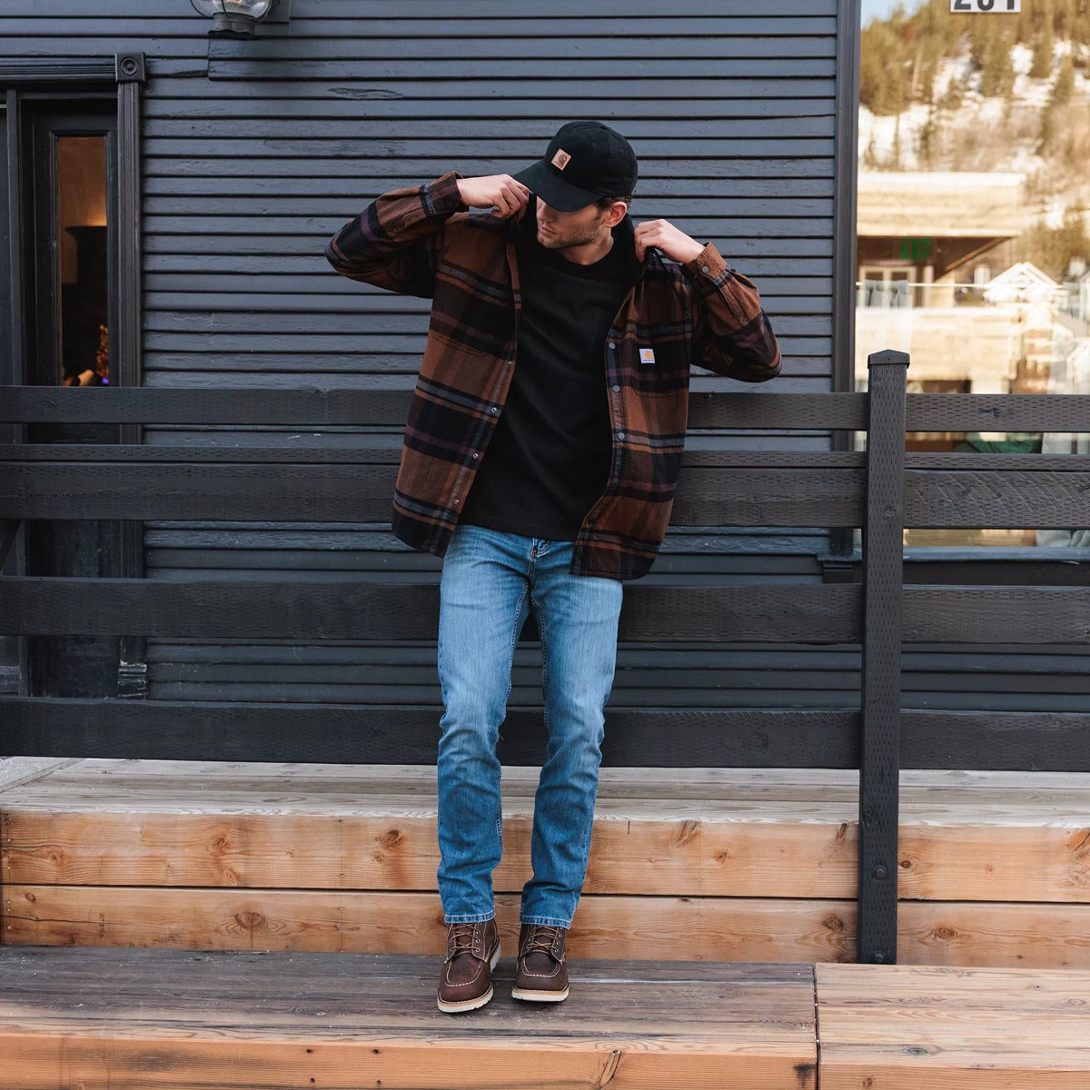 Carhartt Men's Relaxed Fit Flannel Fleece-Lined Shirt Jacket