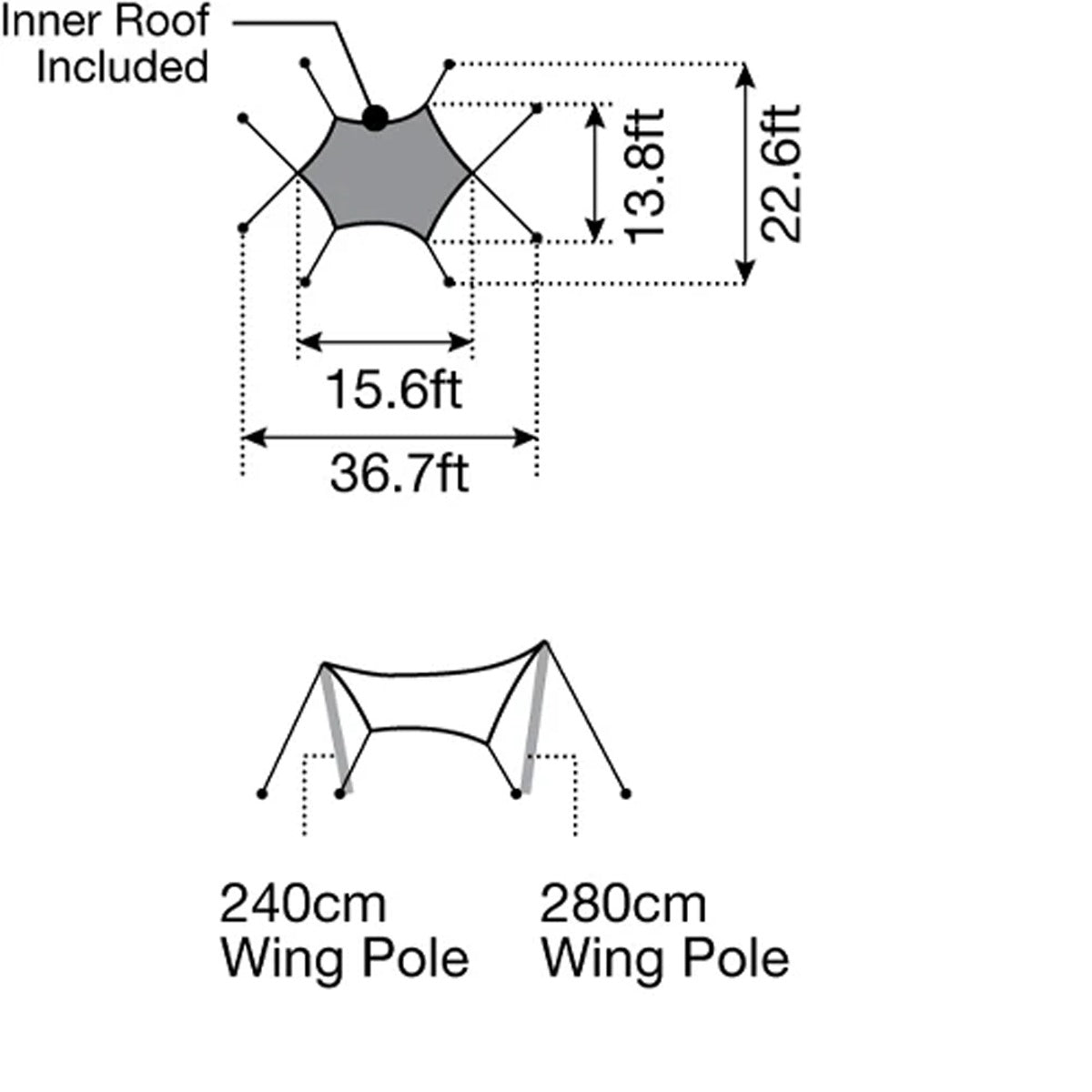 Takibi Tarp Hexa Set M