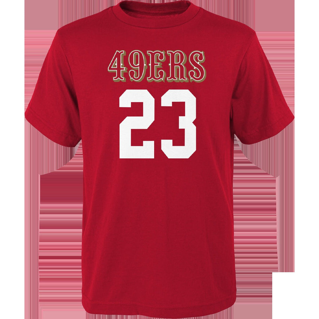 Youth 49ers Mainliner Name & Number Tee - McCaffrey