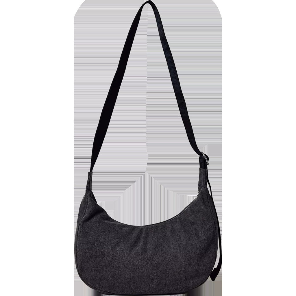 Medium Denim Crescent Bag
